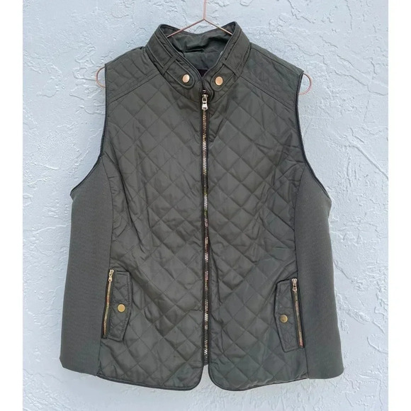 Cavalini Los Angeles Womens Sleeveless Full Zip Quilted Outerwear Vest Dage 1X - Picture 13 of 14